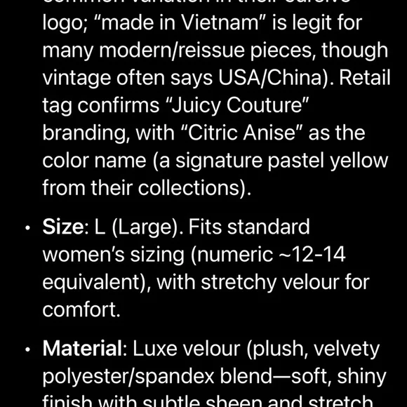 Juicy Couture Track Suit NWT - Picture 10 of 12